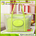 PVC beach bag with big pouch promotional shoulder bag with logo